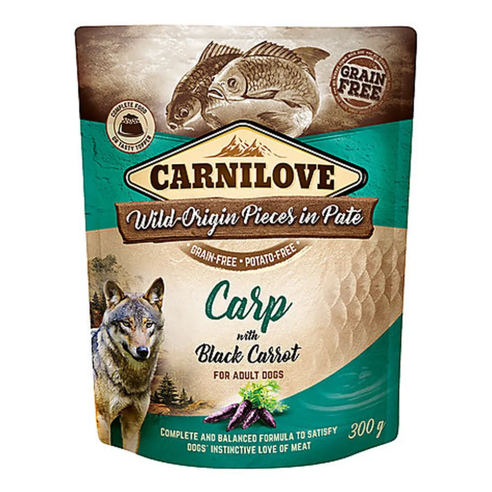 Carnilove - Sachet Fraîcheur Adulte Carpe et Carottes Noires pour Chiens - 300g