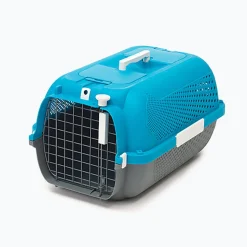 Catit - Boîte transport turquoise moyen - 56,5 x 37,6 x 30,8 cm