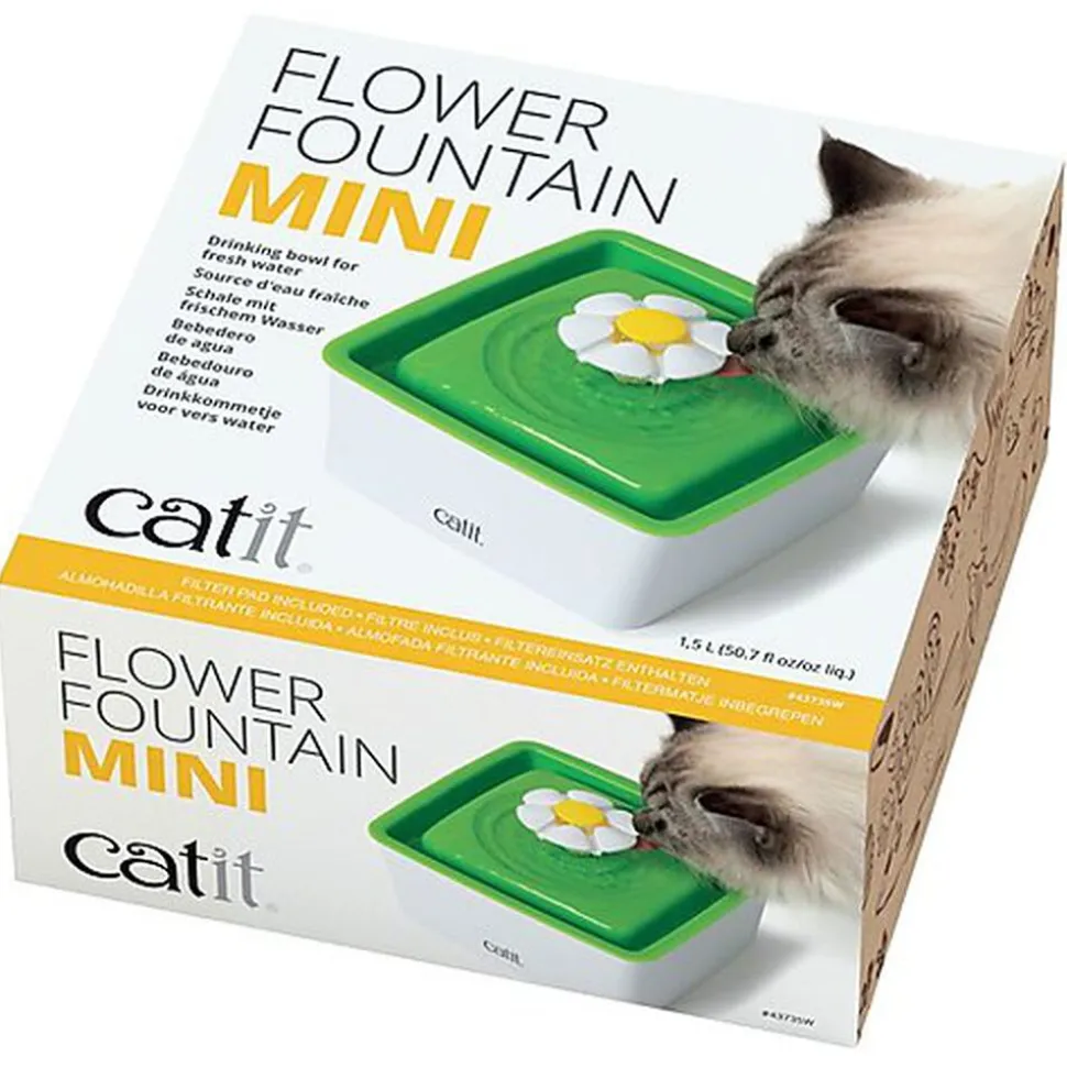 Catit - Fontaine Mini Flower Senses 2.0 pour Chat - 1,5L