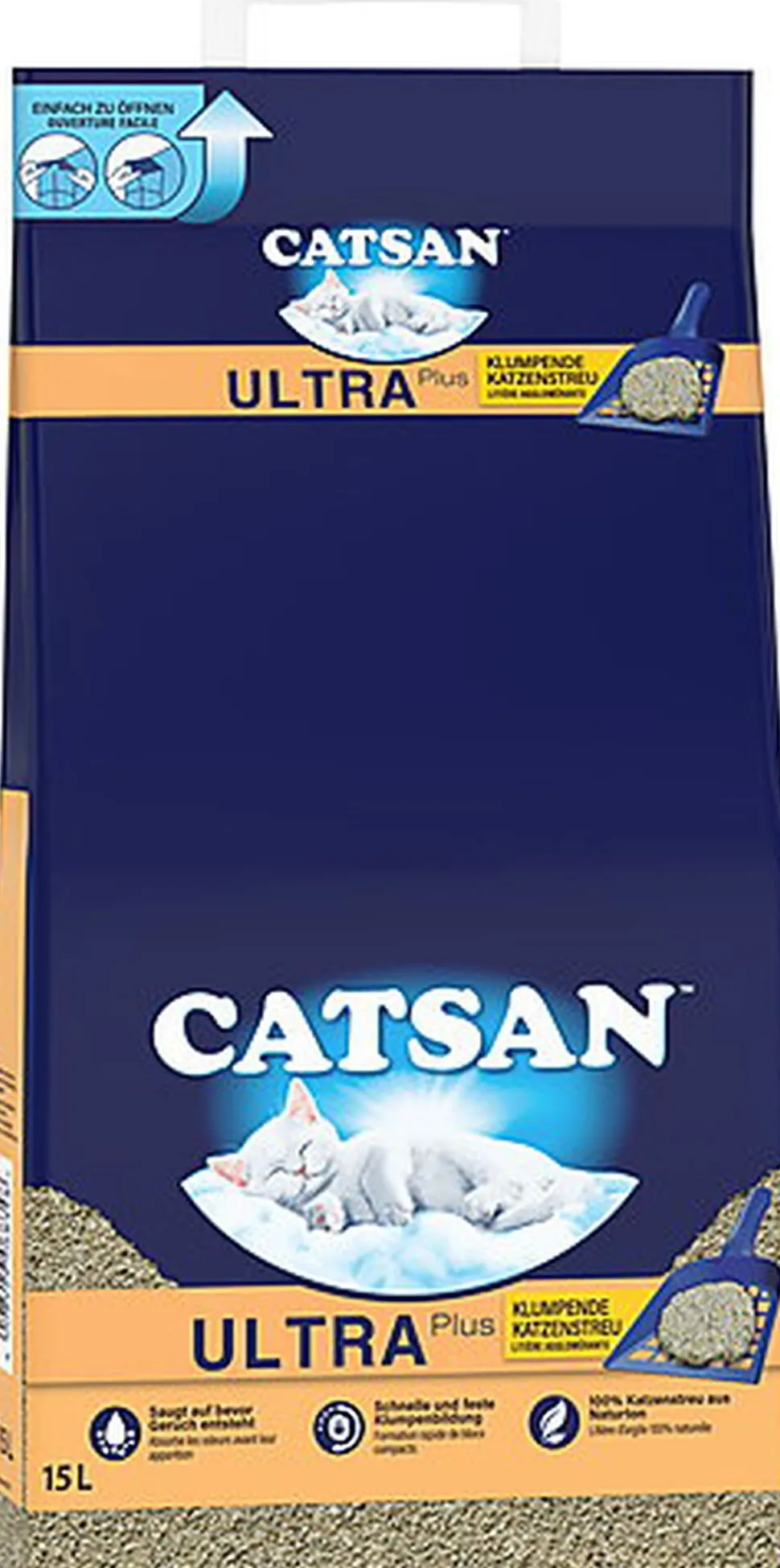 Catsan - Litière Minérale Agglomérante pour Chat - 15L