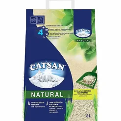 Catsan - Litière Natural Végétale Agglomérante pour Chat - 8L