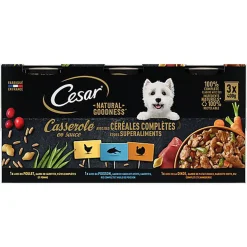 Cesar - Multipack Natural Goodness Viandes et Poissons pour Chiens - 3x400g