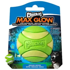 ChuckIt! - Balle Max Glow Ultra Squeaker Ball - M