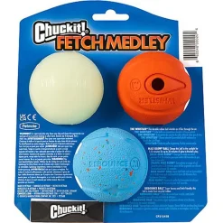 ChuckIt! - Pack 3 Balles Fetch Medley pour Chiens - M
