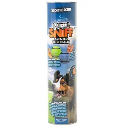 ChuckIt! - Pack 4 Balles Sniff Fetch Balls pour Chiens - M