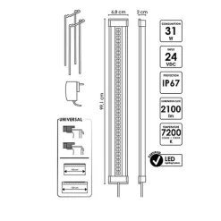 Ciano - Eclairage Led CLE 100 Noir pour Aquarium d'Eau Douce