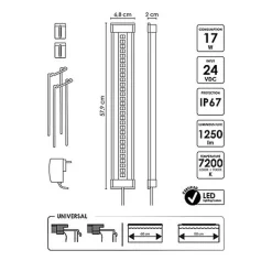 Ciano - Eclairage Led CLE 60 Noir pour Aquarium d'Eau Douce