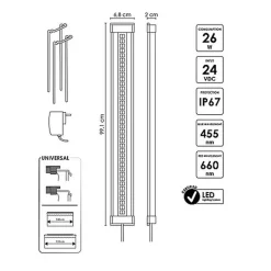 Ciano - Rampe Led CLE 100 Plants Universal Blanc pour Aquarium d'Eau Douce