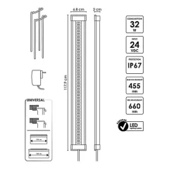 Ciano - Rampe Led CLE 120 Plants Universal Blanc pour Aquarium d'Eau Douce