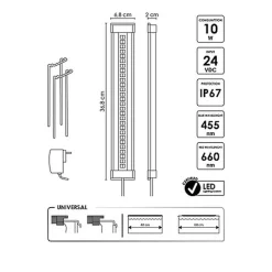 Ciano - Rampe Led CLE 40 Plants Noir pour Aquarium d'Eau Douce
