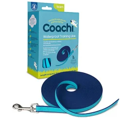 Coachi - Laisse de Dressage Waterproof Bleu pour Chiens - 10m