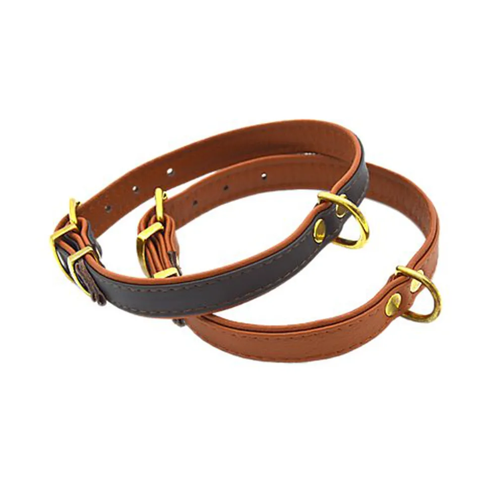 Comme Un Roi - Collier Cuir So Chic Marron / Caramel pour Chien