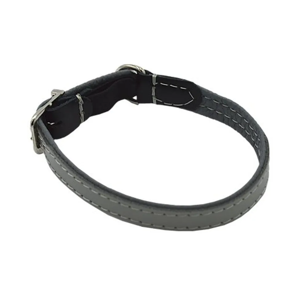 Comme Un Roi - Collier Cuir So Nature Gris pour Chat - 30cm