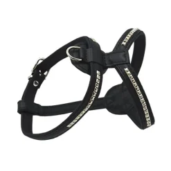 Comme Un Roi - Harnais Bulldog Cuir So Chic Noir pour Chien