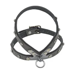 Comme Un Roi - Harnais Cuir So Nature Gris pour Chien