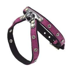 Comme Un Roi - Harnais Cuir So Funky Rose pour Chien