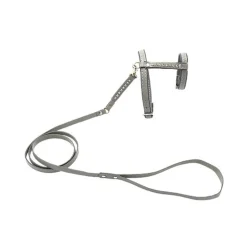 Comme Un Roi - Harnais et Laisse Cuir So Nature Gris pour Chat - TU