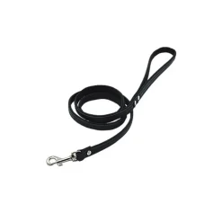 Comme Un Roi - Laisse Cuir So Chic Noir pour Chien - 120cm