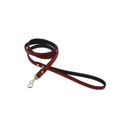 Comme Un Roi - Laisse Cuir So Funky Rouge / Noir pour Chien et Chat - 120cm