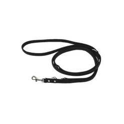 Comme Un Roi - Laisse Cuir Ajustable So Chic Noir pour Chien - 200cm