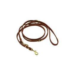 Comme Un Roi - Laisse Cuir Ajustable So Chic Caramel pour Chien - 200cm