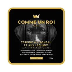 Comme Un Roi - Terrine à l'Agneau et aux Légumes pour Chien - 150g
