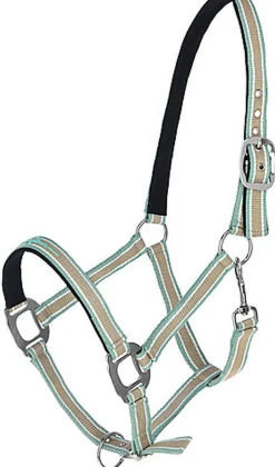 Covalliero - Licol Réglable Cora taupe, mint, blanc