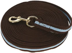 Covalliero - Longe de Travail Brun/Bleu Clair pour Cheval - 8m