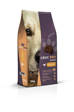 Croc Pro - Croquettes Adulte au Poulet pour Chiens - 15Kg