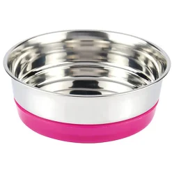 Croci - Bol en Acier Fluo Fuschia pour Chats