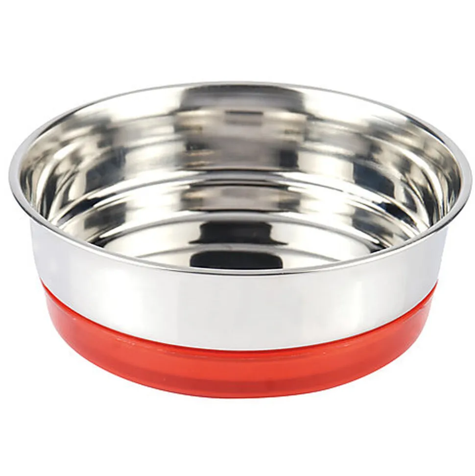 Croci - Bol en Acier Fluo Rouge pour Chats