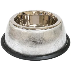 Croci - Bol en Acier Luxury Silver pour Chiens et Chats - 370ml