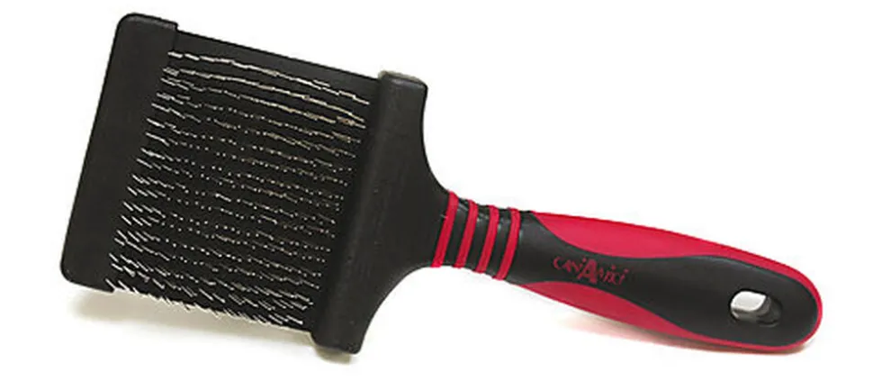 Croci - Brosse Double Carder Vanity Poils Long Plastique pour Chiens - L