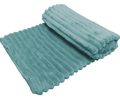 Croci - Couverture Plaid en Tissus Turquoise - 100x70cm
