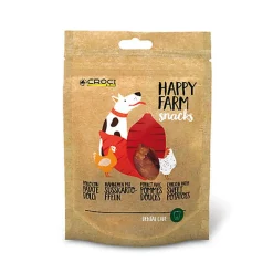 Croci - Friandises Happy Farm Patate Douce et Poulet pour Chiens - 80g