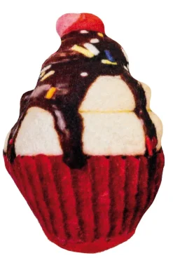 Croci - Jeu BAKERY Cupcake Marron Catnip pour Chat - 7cm