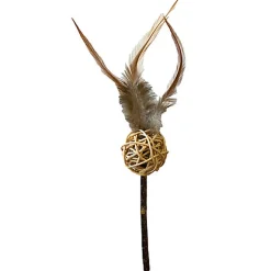 Croci - Jouet Baguette Euphoria Balle/Plumes pour Chats - 11cm