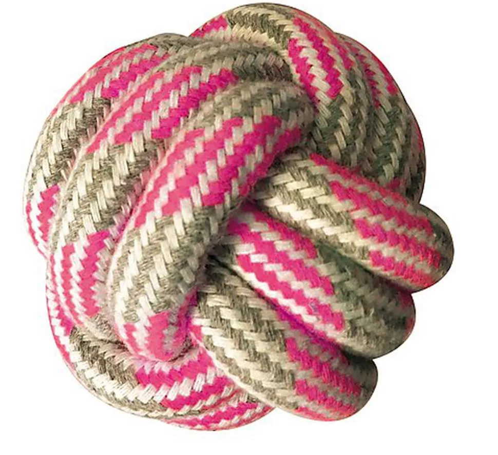 Croci - Jouet Boule en Corde Rose pour Chiens - 7,5cm