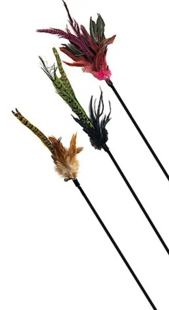Croci - Jouet Canne avec Plumes pour Chats - 47cm