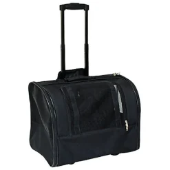 Croci - Sac de Transport Trolley Jolie Noir pour Chiens et Chats - 44x28x33cm