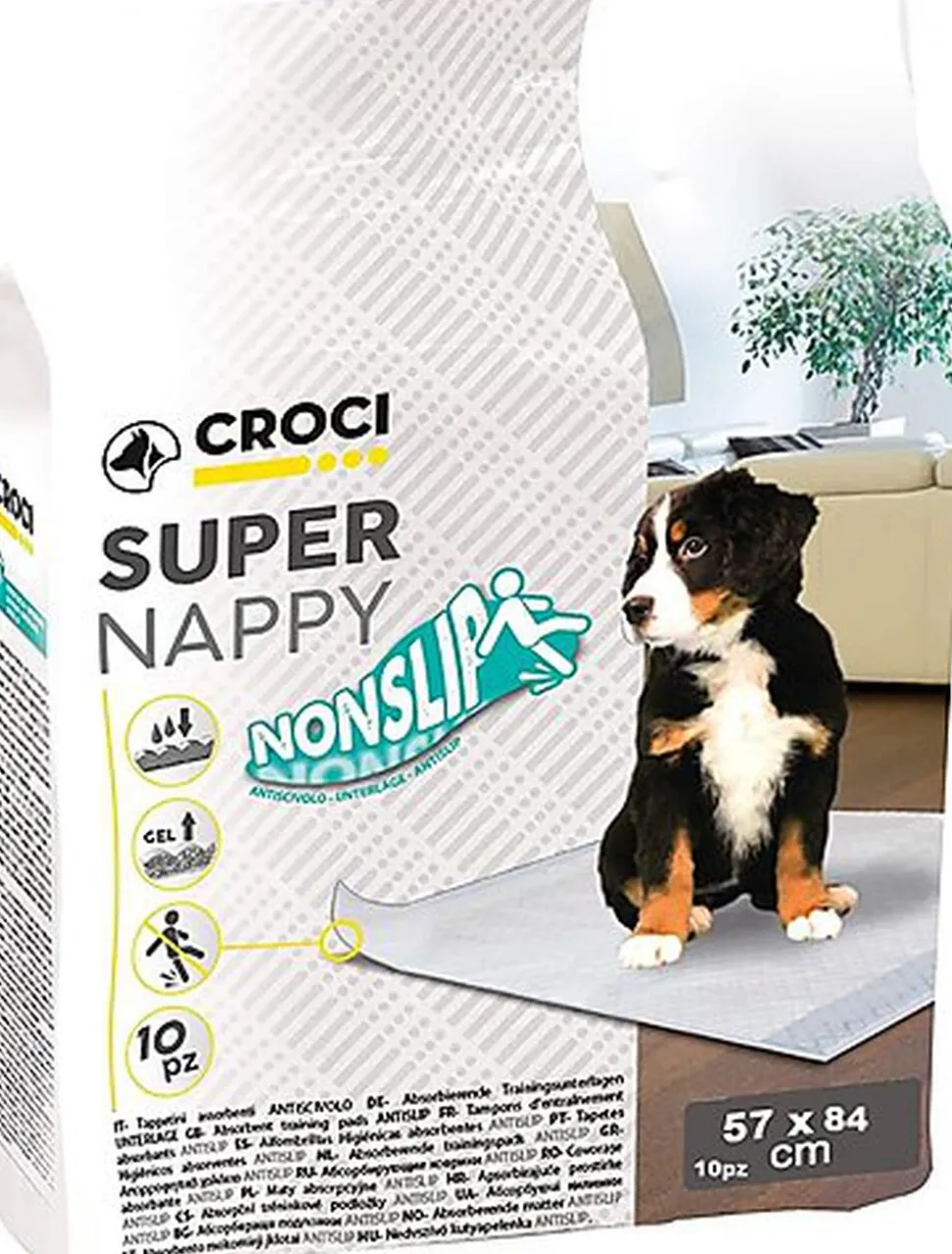 Croci - Tapis Absorbant Super Nappy Nonslip pour Chiens - 84x57cm/10pcs