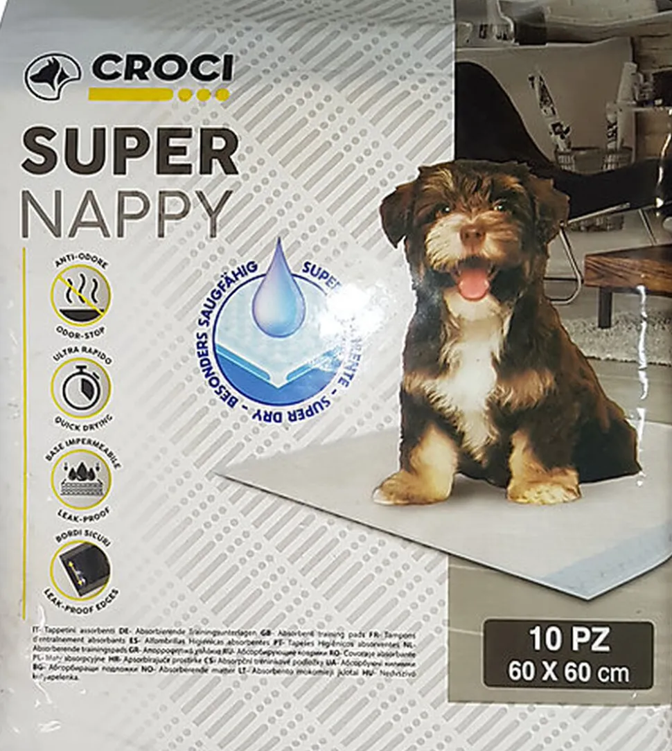 Croci - Tapis Hygiène Super Nappy pour Chiots - 60x60cm