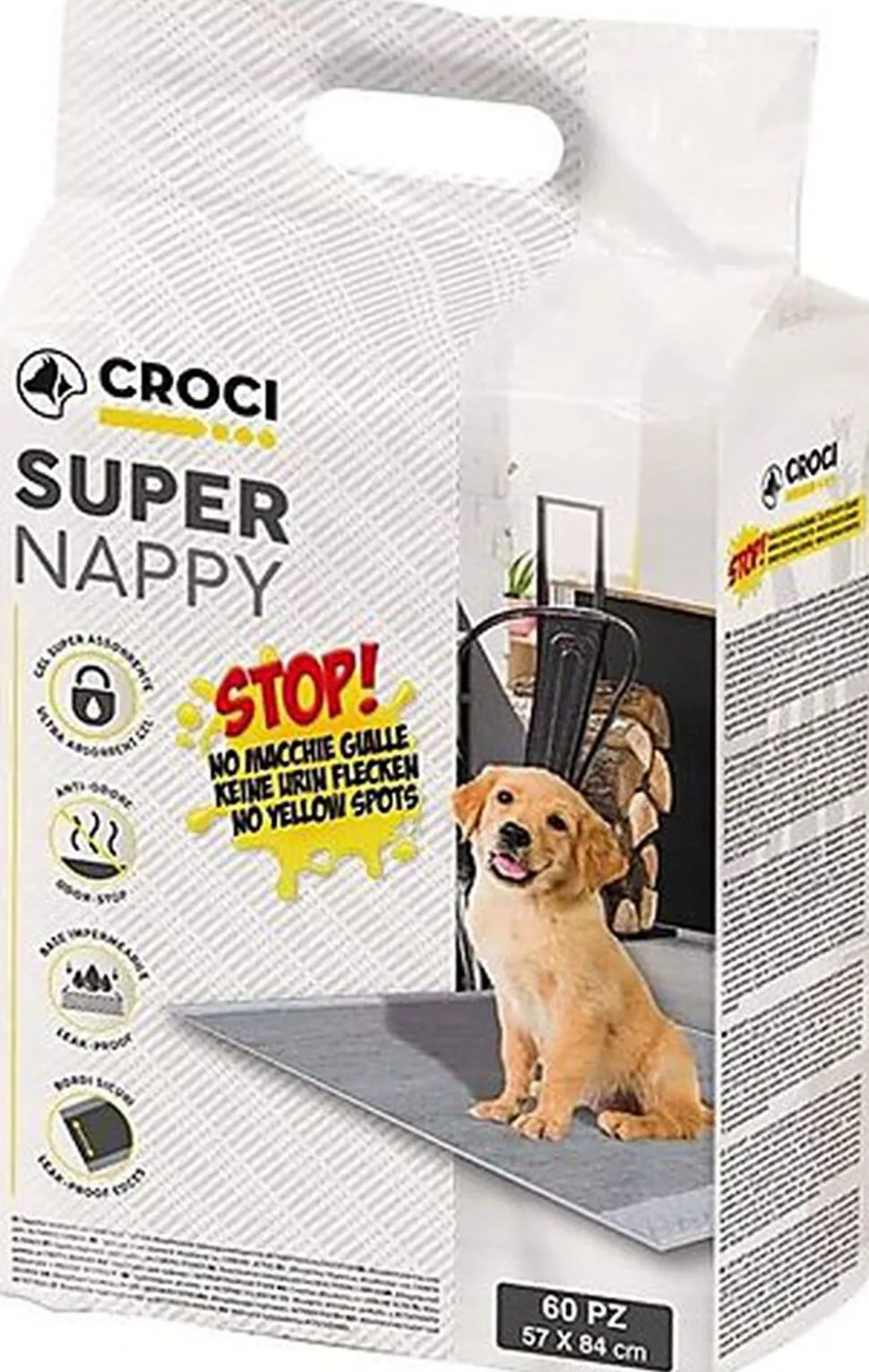 Croci - Tapis Hygiénique Nappy Charbon Actif x60 - 84x57cm