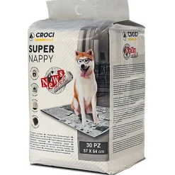 Croci - Tapis Hygiénique Super Nappy New Paper pour Chiens - 57x54cm
