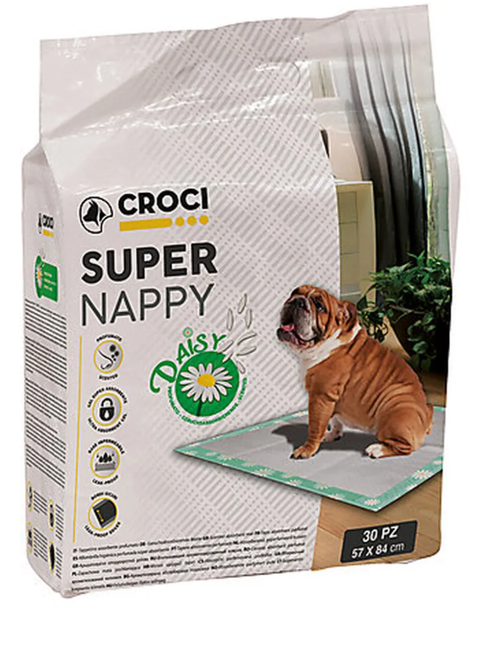 Croci - Tapis Hygénique Super Nappy Daisy pour Chiots - 84x57cm