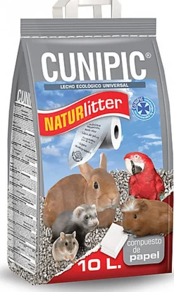 Cunipic - Litière Naturlitter Papier pour Rongeurs - 10L