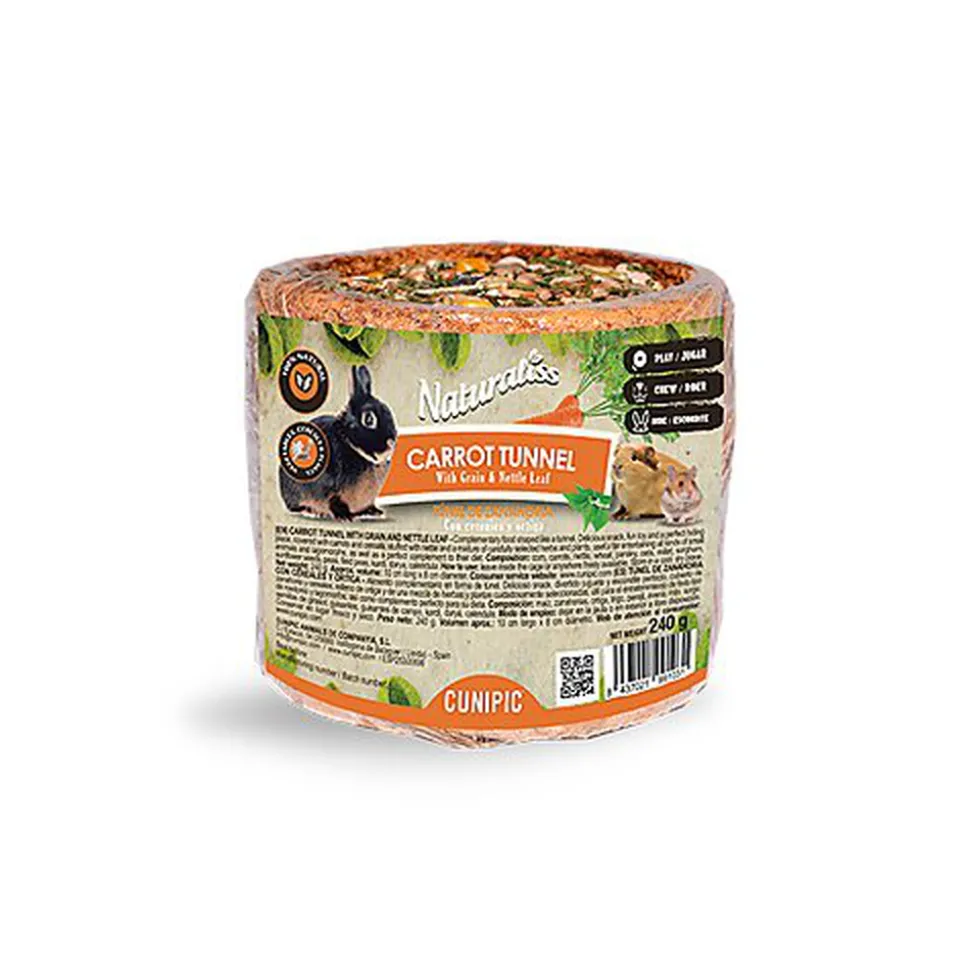 Cunipic - Tunnel de Carotte Naturaliss Grain et Feuille d'Ortie - 240g