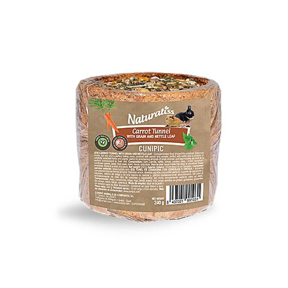 Cunipic - Tunnel de Carotte Naturaliss Grain et Feuille d'Ortie - 240g