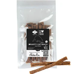D&D - Bâtonnets I Love Happy Cat Snack Canard 70g - 11cm