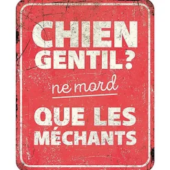 D&D - Panneau d'avertissement general 1 fr - 25x20x03cm rouge